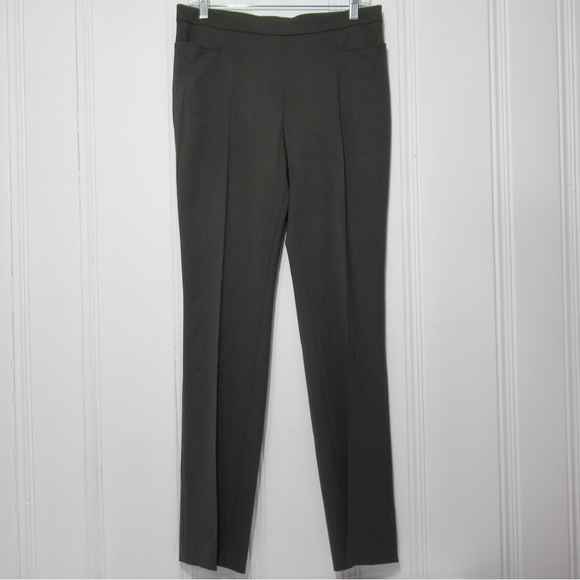 Akris Punto Pants - Akris Punto Olive Green Wool Blend Francoise Trousers Size 8 NWT
